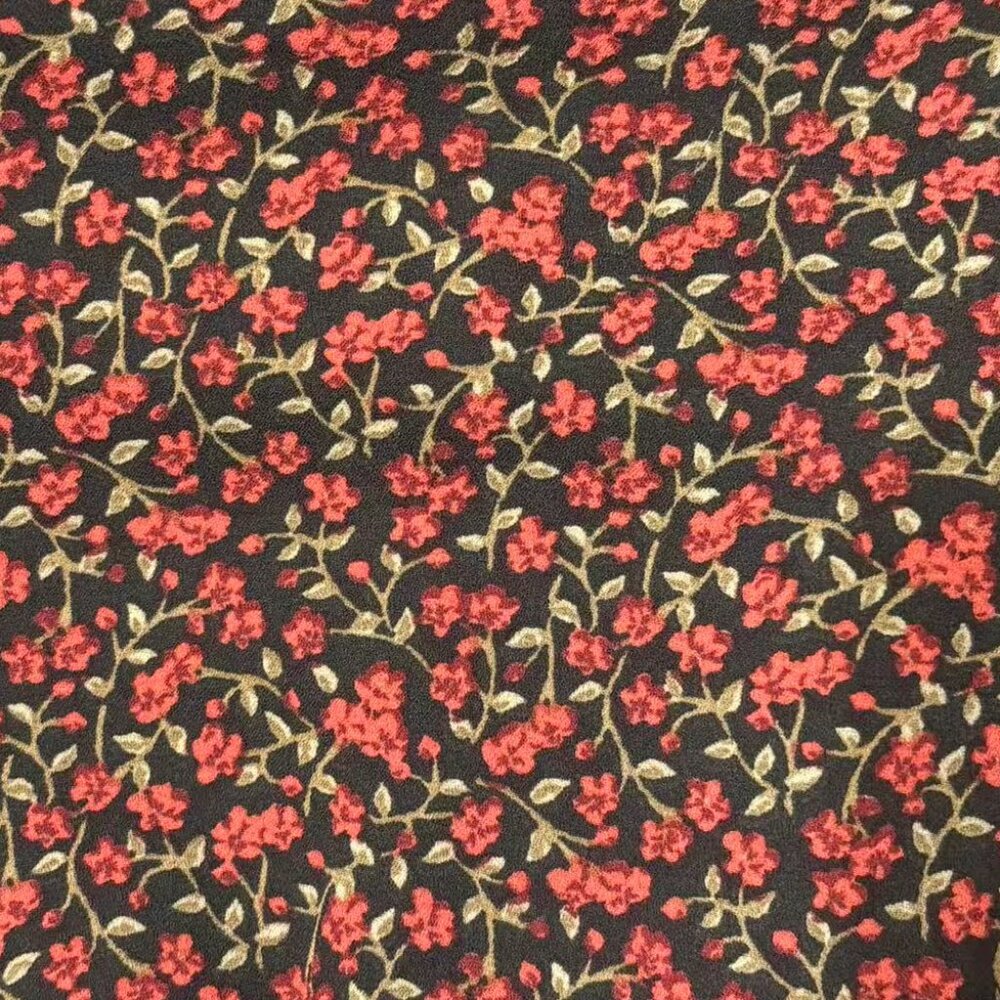 Uniqlo Women's Georgette Printed Half Sleeve Flared Sheer Dress & Black Slip M - Picture 5 of 10